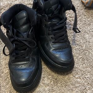Men's Black High-Top Sneakers